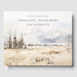 Libro De Visitas Cena de ensayo del paisaje de Jackson Hole Wyoming