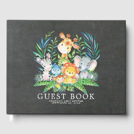 Libro De Visitas Chalkboard Safari Jungle Baby Shower Guest Book