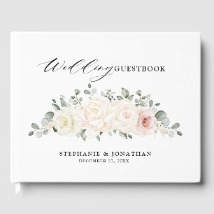 Libro De Visitas Champán Ivory Rubor Boda de la vegetación floral r