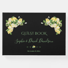 Libro De Visitas Charm Watercolor Lemon Tropical Boda