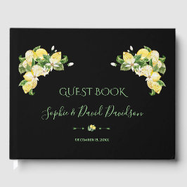 Libro De Visitas Charm Watercolor Lemon Tropical Boda