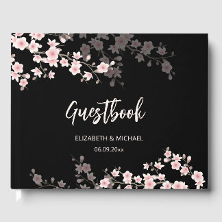 Libro De Visitas Cherry Blossom Apricot  Floral | Wedding