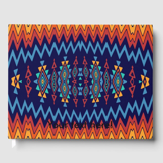 Libro De Visitas Chevrons y el diseño abstracto hombus (Anverso)