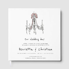 Libro De Visitas Chic Chandelier Script Wedding Guest Book