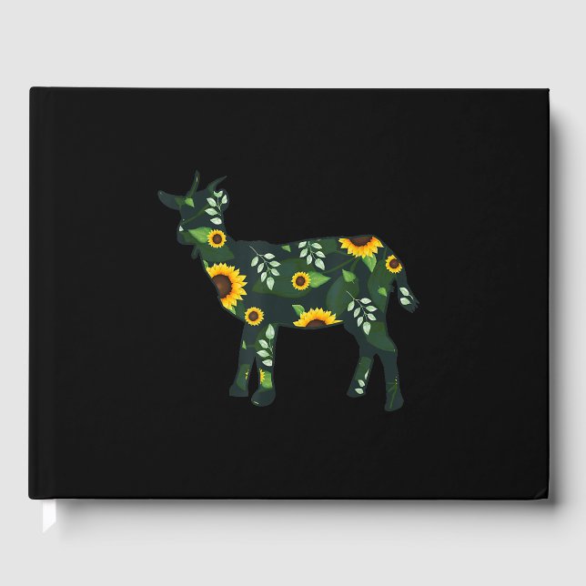 Libro De Visitas Chica del girasol Floral Goat Kid Hawaii (Anverso)