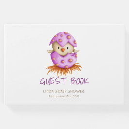 Libro De Visitas Chica rosa pájaro suave Baby Shower