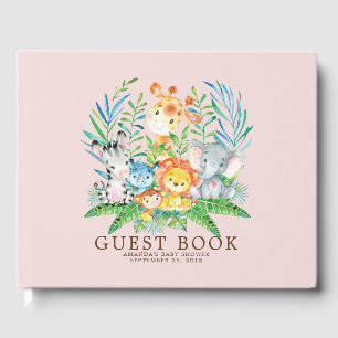 Libro De Visitas Chicas Safari Jungle Baby Shower Guest Book