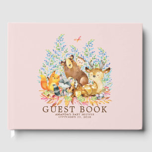 Libro De Visitas Chicas Woodland Baby Shower Guest Book