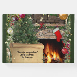 Libro De Visitas Chimenea de navidades (personalizable)