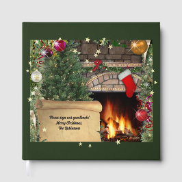 Libro De Visitas Chimenea de navidades (personalizable)
