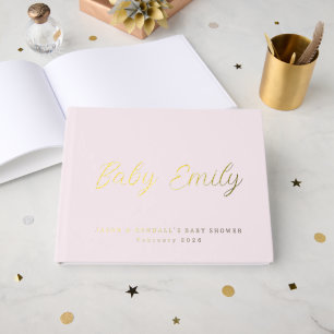 Libro De Visitas Chupinada rosa pastel personalizada