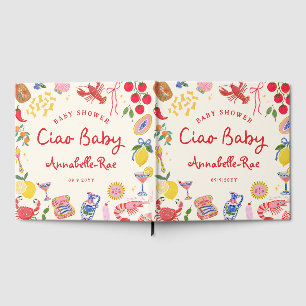 Libro De Visitas Ciao Baby Baby Shower Personalizado Italiano a ray