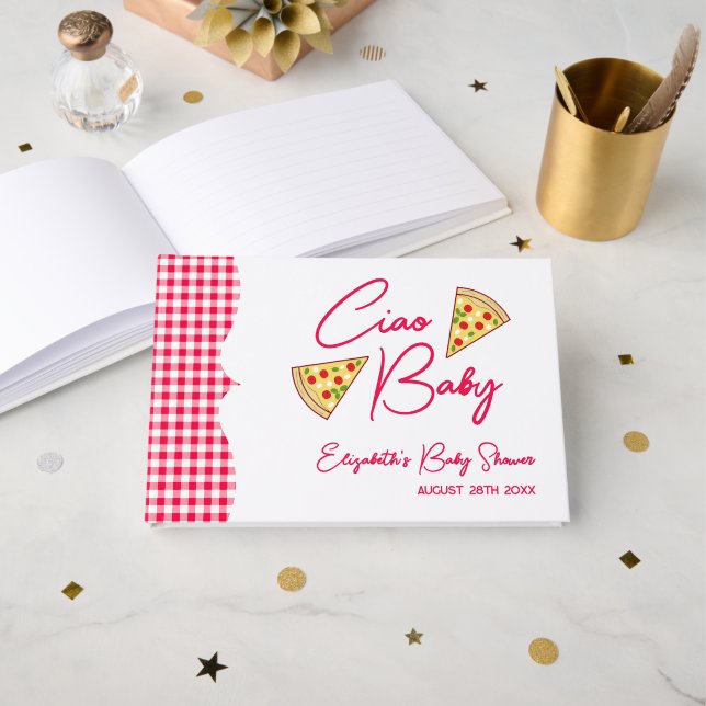 Libro De Visitas Ciao Baby Italian Baby Shower (Anverso Abierto)