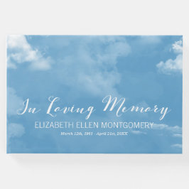 Libro De Visitas Cielo azul nublado en memoria amorosa