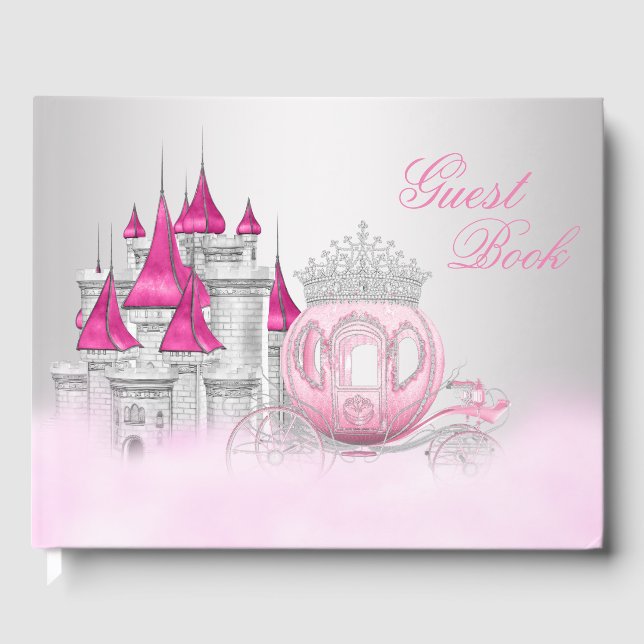 Libro De Visitas Cinderella Princess Birthday Party Guest Book (Anverso)