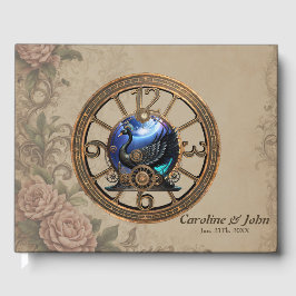 Libro De Visitas cisne negro de vapor con relojes y marchas.