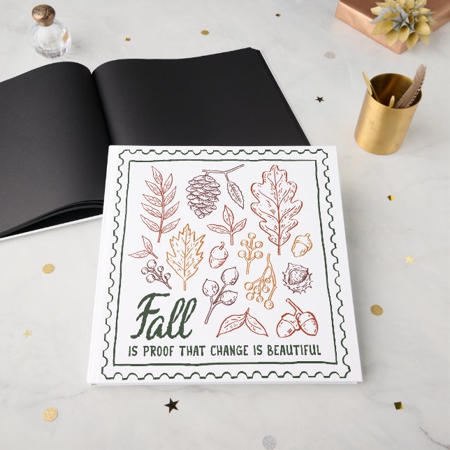 Libro De Visitas Cita de otoño (Anverso Abierto)