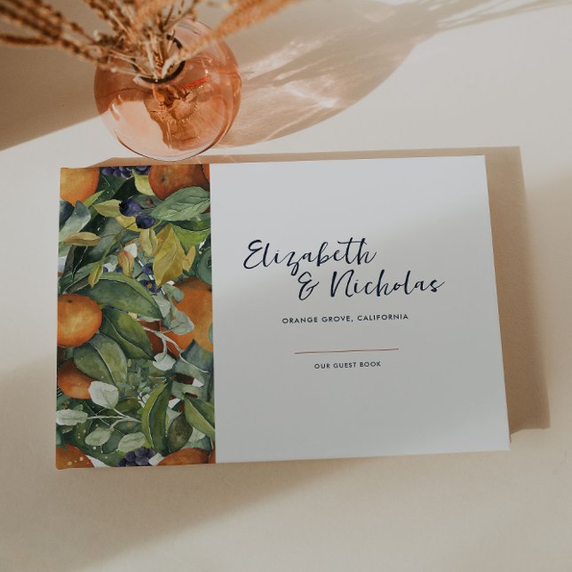 Libro De Visitas Citrus Floral | Boda botánico (Subido por el creador)