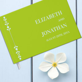 Libro De Visitas Citrus Green & Coastal Blue Wedding
