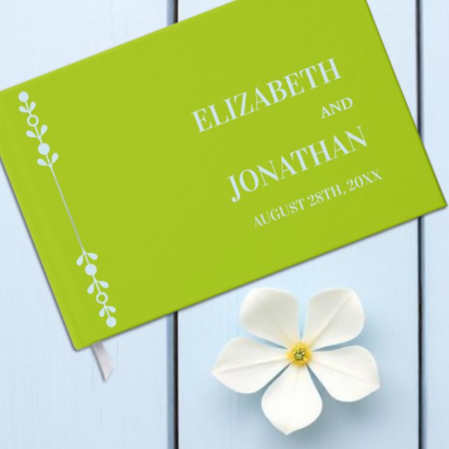 Libro De Visitas Citrus Green & Coastal Blue Wedding (Subido por el creador)