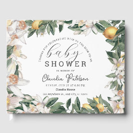 Libro De Visitas Citrus Lemon Floral Watercolor Baby Shower