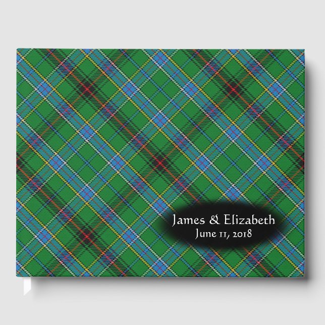 Libro De Visitas Clan escocés Duncan Tartan Plaid Boda (Anverso)