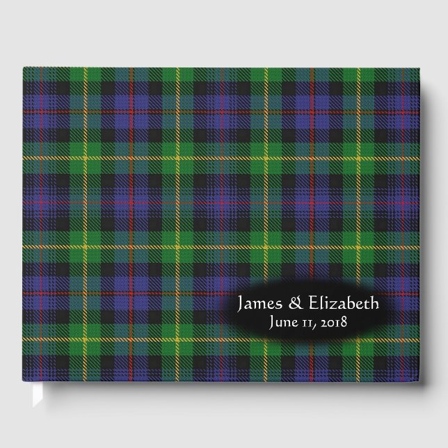 Libro De Visitas Clan escocés Farquharson Tartan Plaid Boda (Anverso)