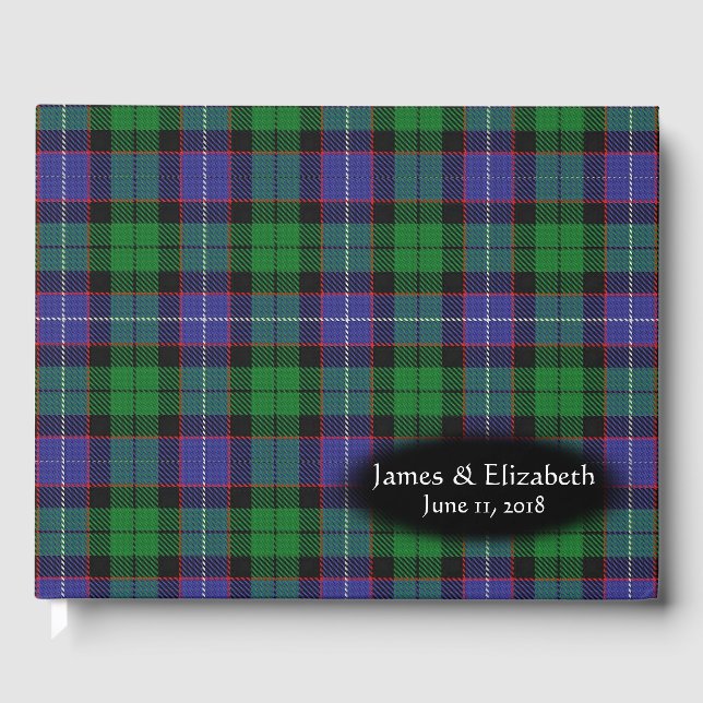 Libro De Visitas Clan escocés Galbraith Tartan Plaid Boda (Anverso)