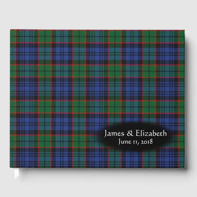 Libro De Visitas Clan Fletcher Tartan Plaid Boda (Anverso)