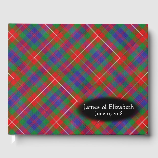 Libro De Visitas Clan Fraser de Lovat Tartan Plaid Boda (Anverso)