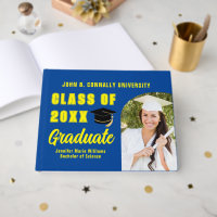Clase amarilla azul de graduación de Personalizado
