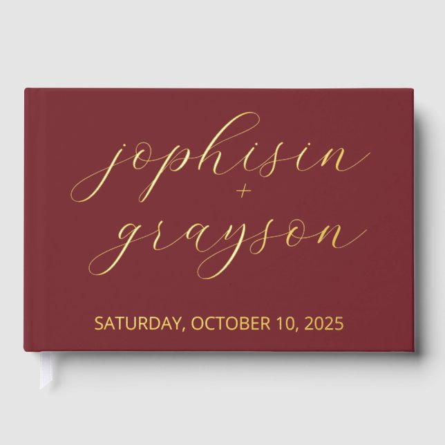 Libro de visitas clásico, libro de Bodas moderno (Anverso)