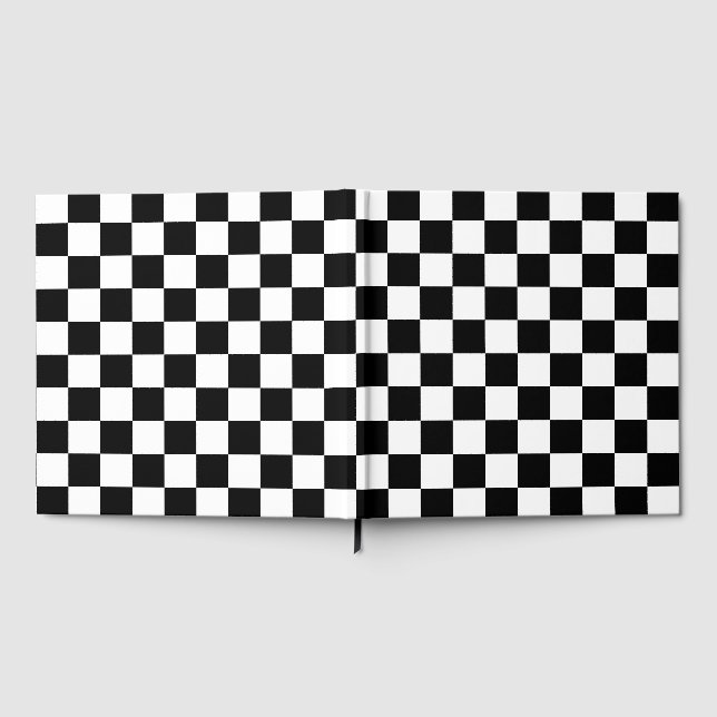 Libro De Visitas Classic black checkerboard (Lleno)