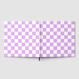 Libro De Visitas Classic light lavender checkerboard