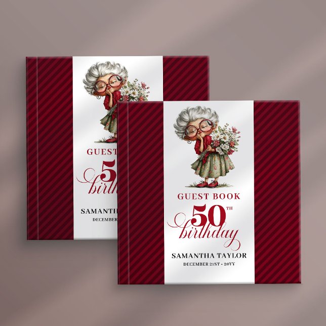 Libro De Visitas Classic Quirky Woman 50th Birthday Whimsical  (Classic Quirky Woman 50th Birthday Whimsical Guest Book

)