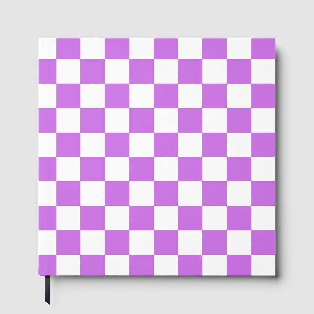 Libro De Visitas Classic visual magenta checkerboard  (Anverso)