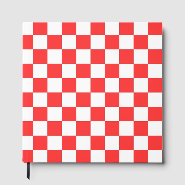 Libro De Visitas Classic visual red checkerboard  (Anverso)