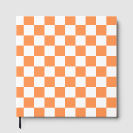 Libro De Visitas Classic visual salmon checkerboard