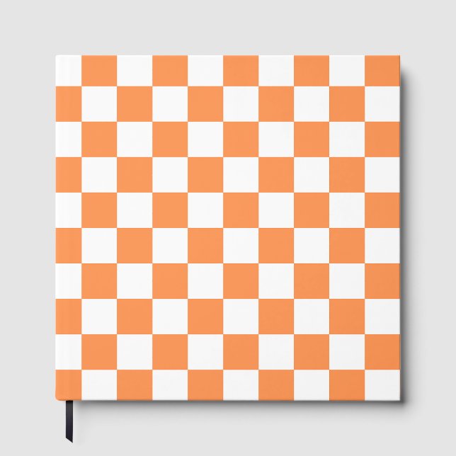 Libro De Visitas Classic visual salmon checkerboard  (Anverso)