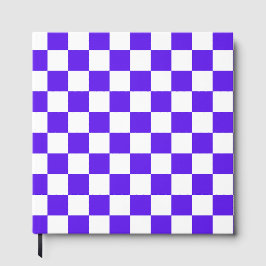 Libro De Visitas Classic visual violet checkerboard