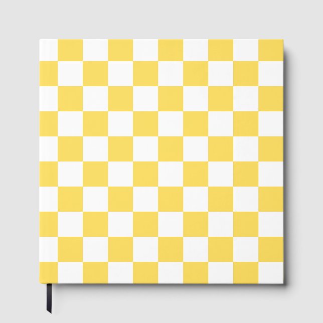 Libro De Visitas Classic visual yellow checkerboard  (Anverso)