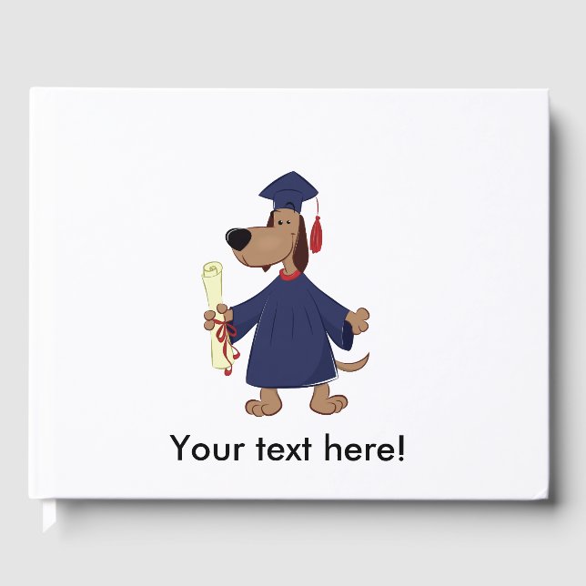 Libro De Visitas Clíparte de perros graduados (Anverso)