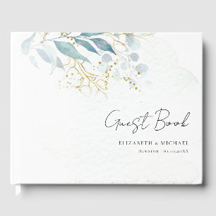 Libro De Visitas Colección de Bodas blancos de oro azul (imitar)