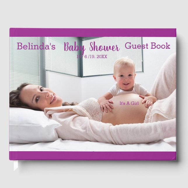 Libro De Visitas Colección mágica de Baby Shower Rainbow (Anverso)