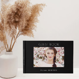 Libro De Visitas Collage de fotos en blanco negro de la fiesta de c