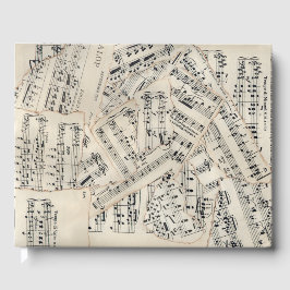 Libro De Visitas Collage de papel de hoja de vintage