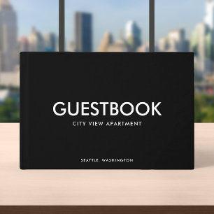 Libro De Visitas Color editable moderno sans serif con estilo