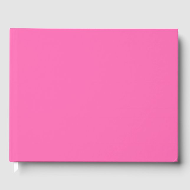 Libro De Visitas Color sólido rosa caliente (Anverso)