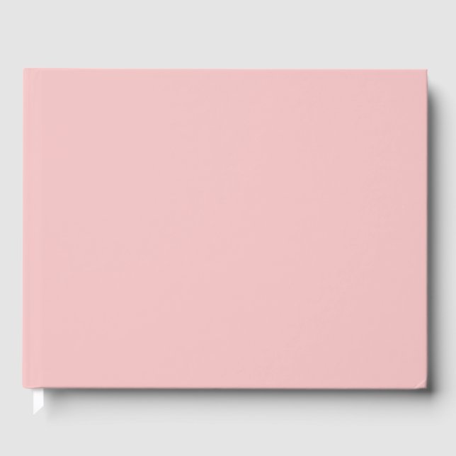 Libro De Visitas Color sólido rosa del bebé (Anverso)