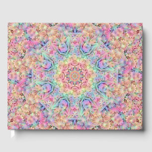 Libro De Visitas Colores Pastel Hippie Colores Vintage Fractal Kale